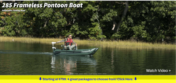 285 Frameless Pontoon Boat